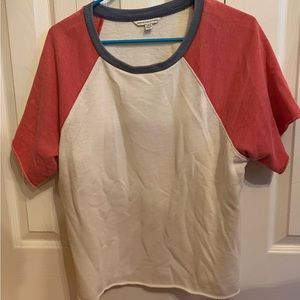 American Eagle Women's Short Sleeve Sweatshirt ~ L